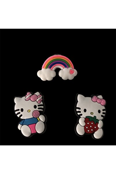Cutyshoes Hello Kitty House Figürleri Crocs Terlik Süsü 3’lü Set