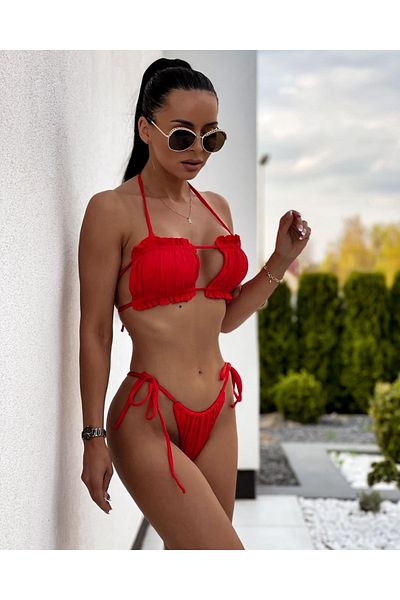 ZEKAS FASHION Gathered Bikini Set