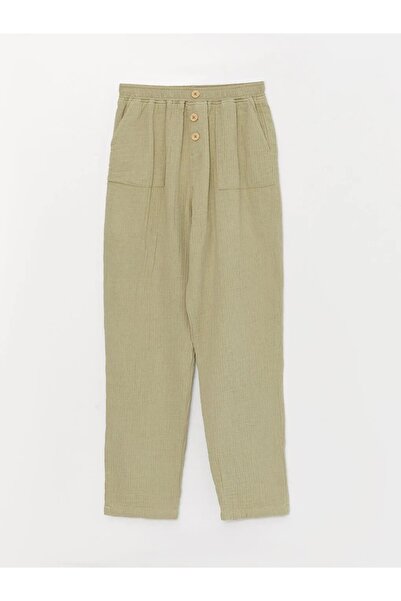 LC Waikiki Παιδικό παντελόνι για κορίτσια Lcw Basic με ελαστική μέση