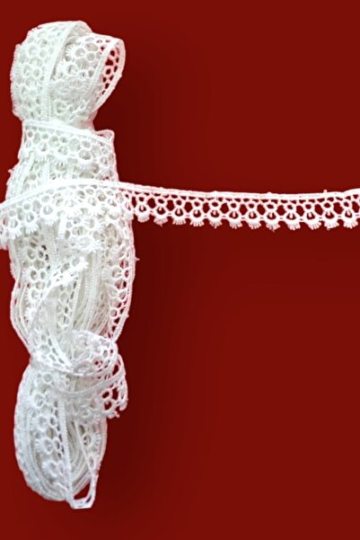 DUAYEN Güpür Dantel Sakallı Kenar Desen 4 Metre