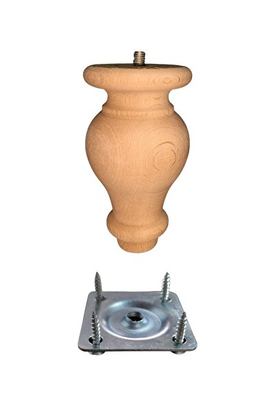 Vera Hediyelik Eşya Ahşap Ayak Gürgen Koltuk Ayağı - Baza - Mobilya Ayağı- Uz...