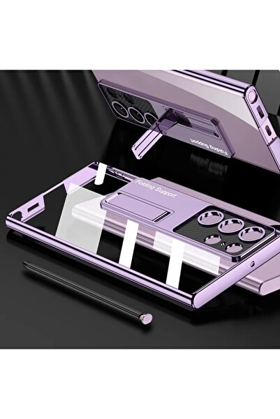 Rivor Samsung Galaxy S23 Ultra Uyumlu Kılıf Kamera Çıkıntılı Kenarları Parlak...