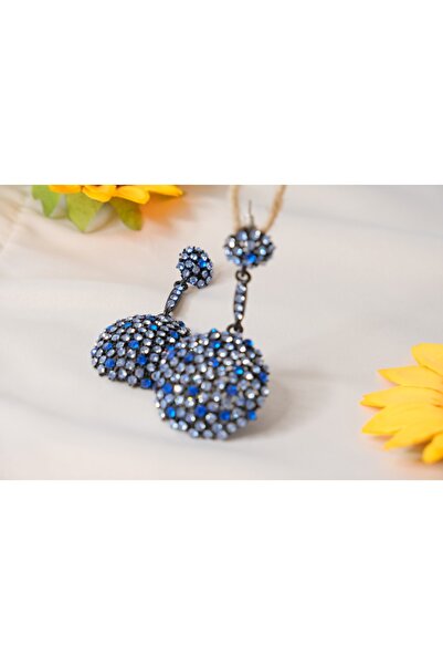 Hubjua Royal Mavi Taşlı Küpe