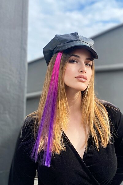 AKOLİFE Ombre Tarz Çıt Çıt Yan Postiş 50cm (two Toned Hair)