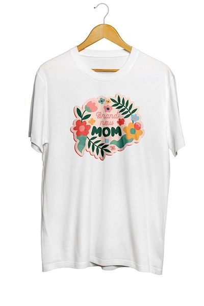 karikatürstore Brand New Mom - Mother's Day Printed Unisex T-Shirt