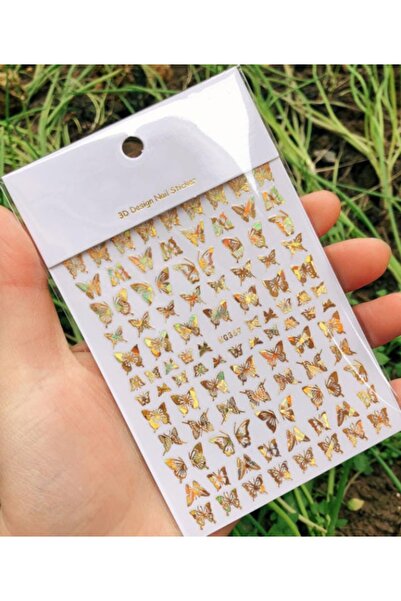 Beauty Box Yeni Kelebek Tırnak Süsleme Nail Art Kendinden Yapışkanlı Sticker ...