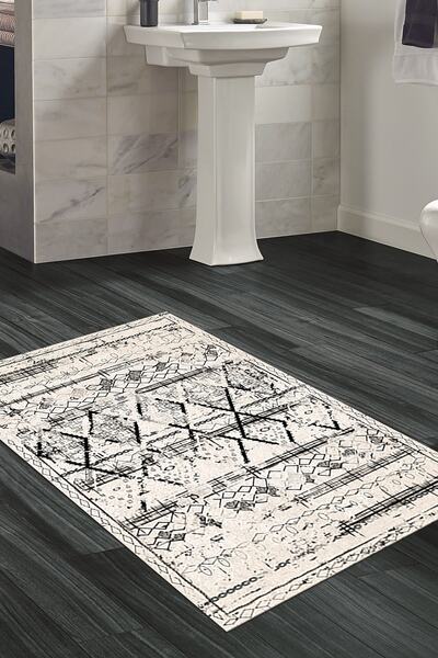 Dekoreko Kaymaz Taban Djt Banyo Halısı Trend Iskandinav M5141 Gri