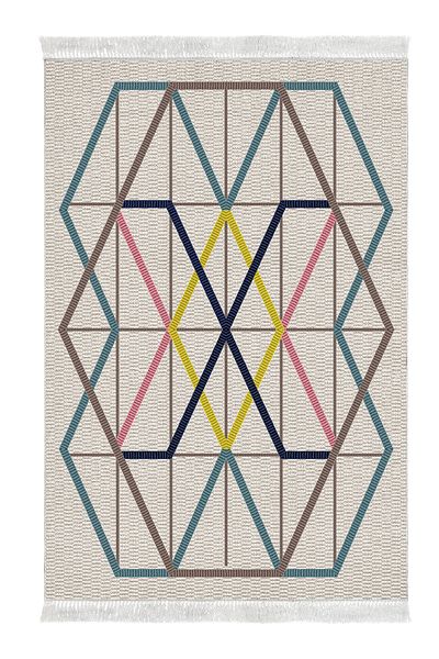 Dekoreko Non-Slip Base Djt 2 Piece Bathroom Mat Set Trend Fringed Modern P1525 Colorful