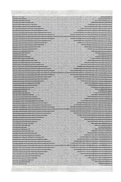 Dekoreko Non-Slip Base Djt 2 Piece Bathroom Mat Set Trend Fringed Scandinavian F5085 Gray