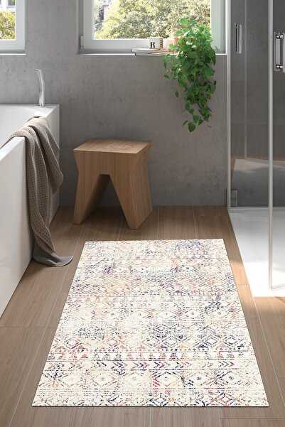 Kaymaz Taban Djt Banyo Halısı Trend Iskandinav F5139 Bej