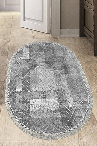 Genel Markalar Kaymaz Taban Djt Mutfak Halısı Star Pamuk Saçaklı Oval Iskandi...