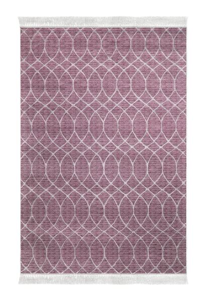 Dekoreko Kaymaz Taban Djt Banyo Halısı Trend Saçaklı Iskandinav F5084 Gül Kurusu