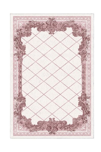 Dekoreko Kaymaz Taban Djt Banyo Halısı Trend Modern 748 Pudra