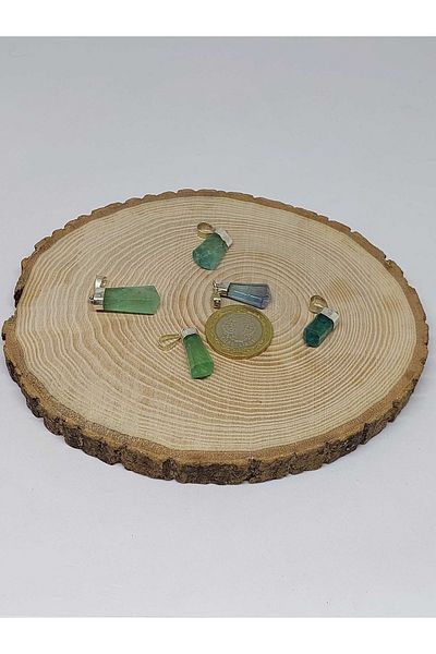 Yasamtohumu Pandantiv din argint 925 cu piatră de fluorit verde