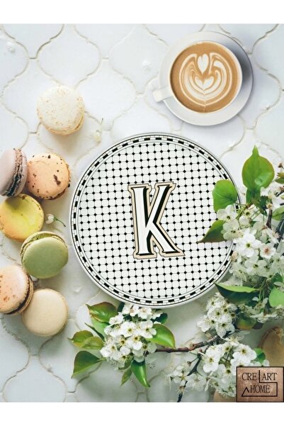 CREARTHOME Emily Pasta Tabağı '' K '' - 19 Cm