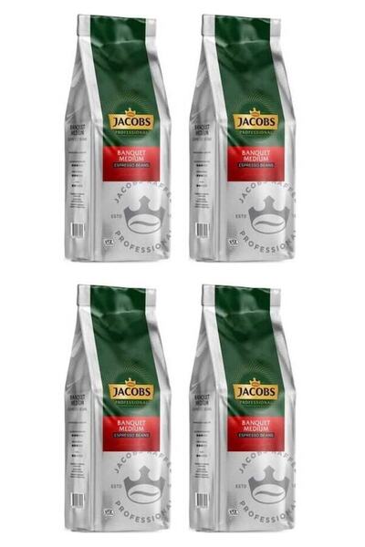 Jacobs Banquet Medium Espresso Beans Çekirdek Kahve 4 X 1 Kg