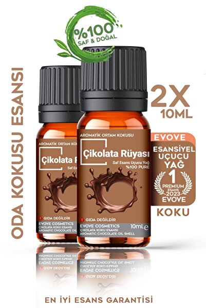Evove Cosmetics 2x10ml %100 Saf & Doğal Ortam Oda Kokusu Uçucu Koku Esansı Bu...
