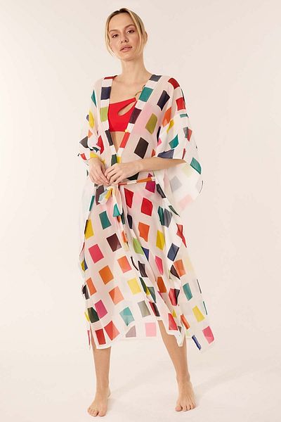 AYYILDIZ 3853 Pink Beach Dress