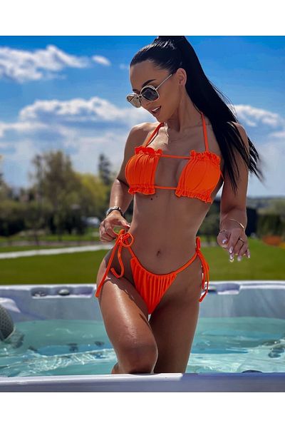 ZEKAS FASHION Gathered Bikini Set