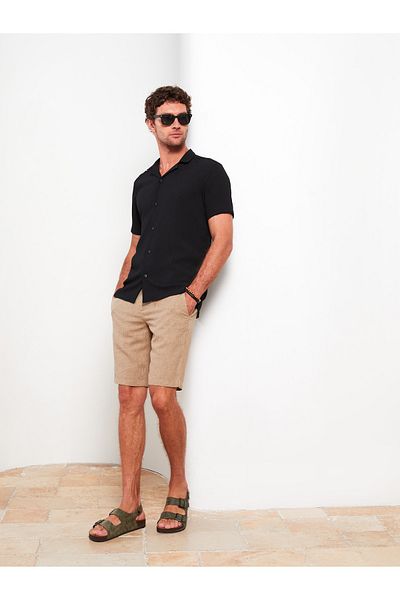 LC Waikiki Ανδρικό σορτς από λινό Slim Fit