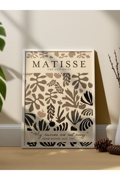 Mudi Store Matisse Mono Soyut Poster Modern Duvar Tablosu Çerçevesiz Poster S...