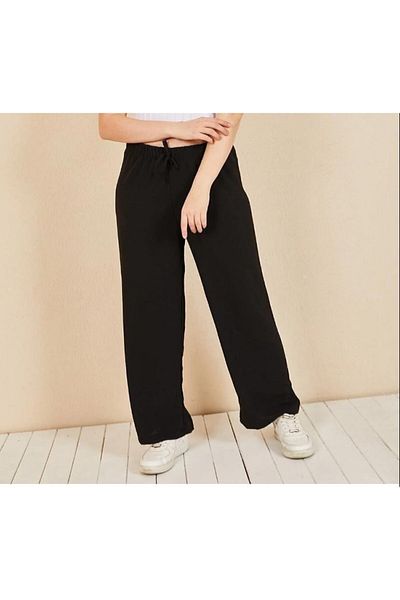 FATELLA Women Mother Aerobin Comfortable Fabric Elastic Waist Wide Leg Pants