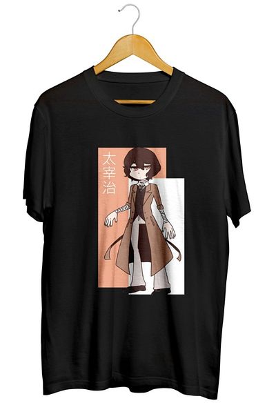 karikatürstore Osamu Dazai - Bungou Stray Dogs Anime Printed Unisex T-Shirt