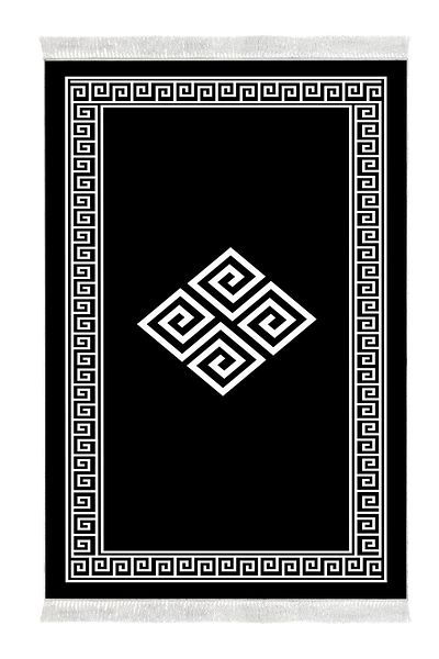 Dekoreko Black Star Cotton Σετ 2 Χαλάκια Μπάνιου - Αντιολισθητική Βάση, 656μ