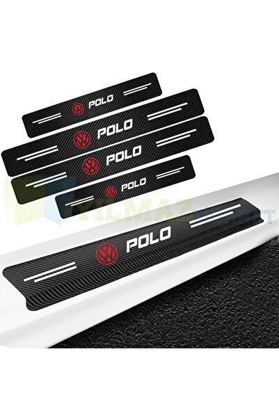 yılmazetic Volkswagen Polo Karbon Kapı Eşiği Koruma Araba Etiket Oto Sticker Yapıştırma 4 Parça