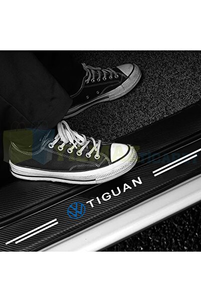 yılmazetic Volkswagen Tiguan Logo Karbon Kapı Eşiği Koruma Araba Etiket Oto S...