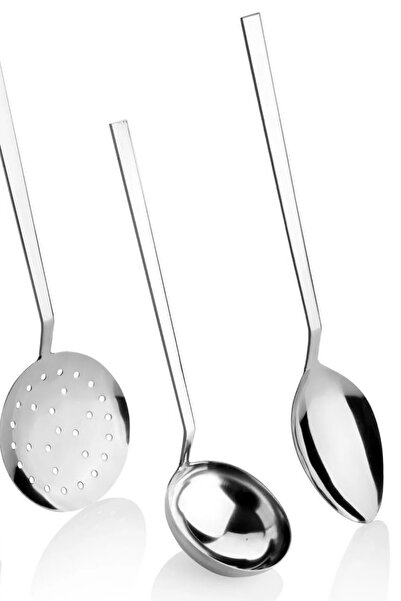 ÖzSa Home 4-Piece Luxury Steel Serving Set 304 Quality Stainless Steel 18/10 Serving Set 4 Pieces