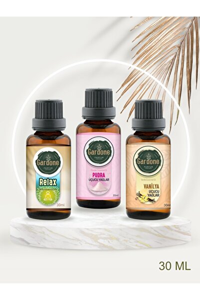 Gardone 3'lü Set Esansiyel Uçucu Yağ Buhurdanlık Yağı Hava Nemlendirici Aroma...