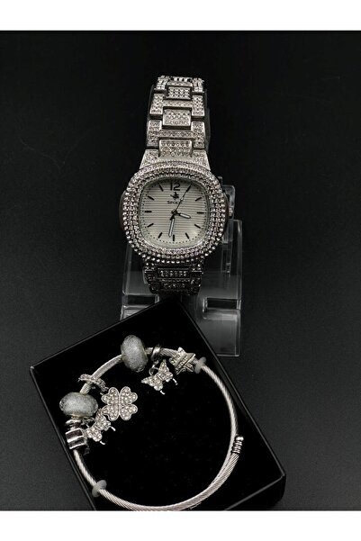 Masalsı Concept Taşlı Kolye Çelik Bileklik Anneler Sevgililer Doğum Günü Hedi...