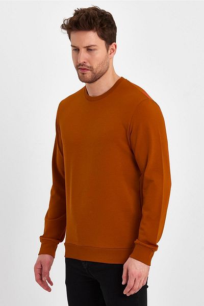 FİHA /şebek-9025 Ανδρικό Sweat Lycra Χωρίς Γιακά - Κανέλα