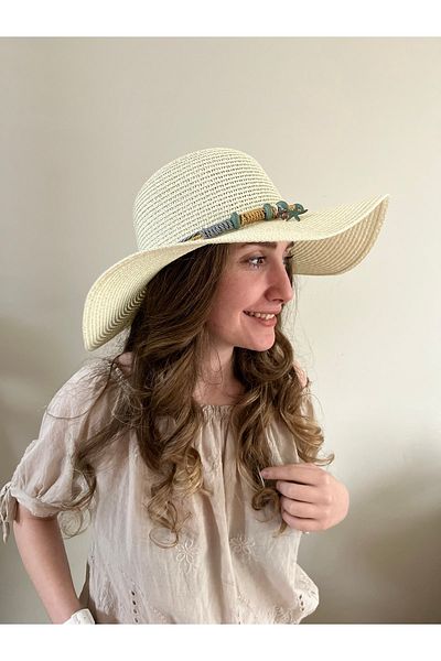 Allen Accessories Star Figured Summer Straw Hat