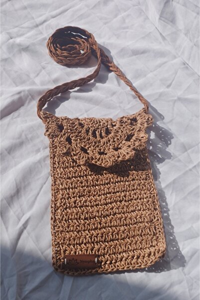 Nympha Χειροποίητη πλεκτή τσάντα τηλεφώνου