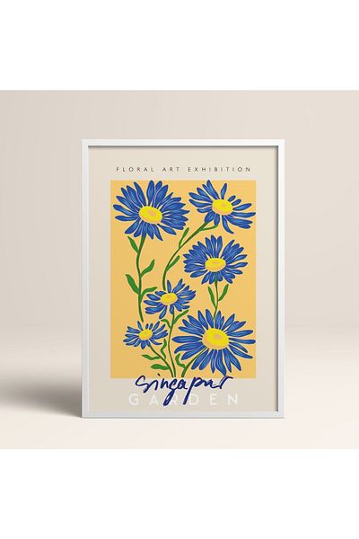 HOMEPACK Pictură cu rame din lemn alb Poster înrămat Decor artistic modern de perete (ABSTRACT32-WHITE-30X40)