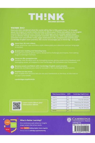 Cambridge University Cambridge Think Starter Student's Book With Interactive Ebook British English