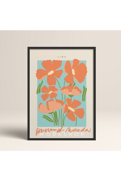 HOMEPACK Tablou cu rama din lemn negru Poster cu rama Decor artistic modern de perete (ABSTRACT25-BLACK)