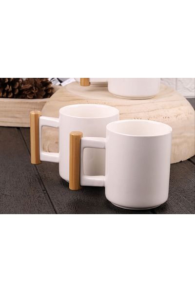 Bambum White Aron 4-Piece Mug