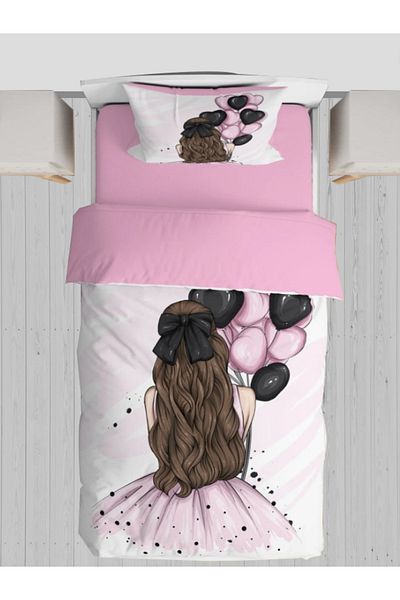 Bebaks Girl with Balloon Yek Personality Duvet Cover Set