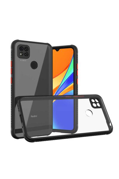 ZM STORE Xiaomi Redmi 9c Kılıf Köşe Ve Kamera Korumalı Arkası Parlak Şeffaf K...