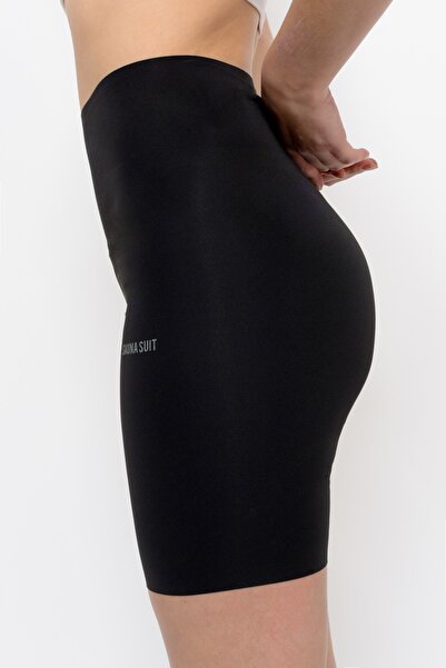 SAUNA SUIT Bel Basen Toparlayıcı Lazer Kesim Ince Yüksek Bel Iz Yapmaz Paçalı Korse