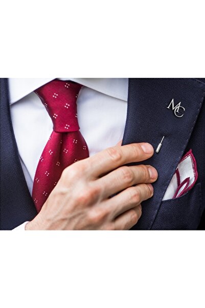 ÜRGÜP TAKI Gümüş Iki Harf Iç Içe Yaka Iğnesi