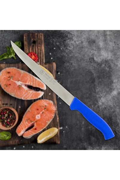 Sürbisa Yüksek Kaliteli Profesyonel Paslanmaz Çelik Şef Mutfak Somon Suşi Fileto Balıkçı Bıçağı