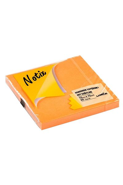 Umur Notıx Neon Orange Adhesive Note Paper 75x75mm 80 Sheets