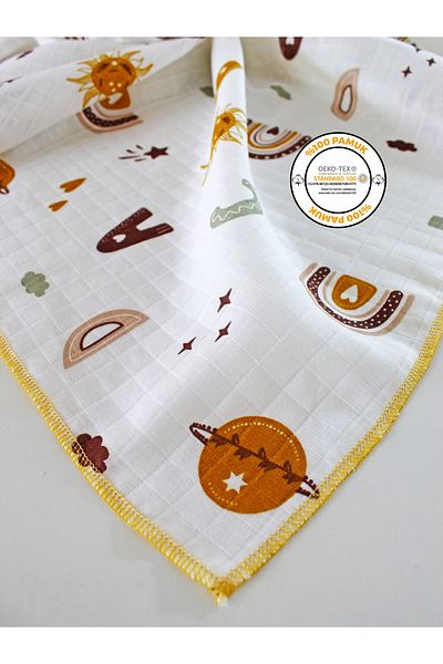 femmstore 90x90 Cm Organic Space - Multi-Purpose Muslin Blanket