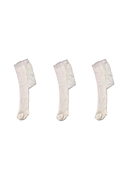 Cocole Plain Colored 3-Piece Baby Kids Pantyhose (High Cotton Content)