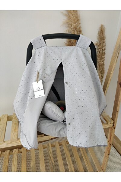 MAMARADUGA Çift Taraflı Puset Örtüsü+puset Minderi+puset Çarşafı 3'lü Set Düz...