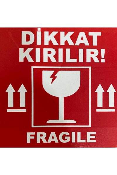 AYSAN 250 Pieces of Caution Breakable Labels - 1 Roll